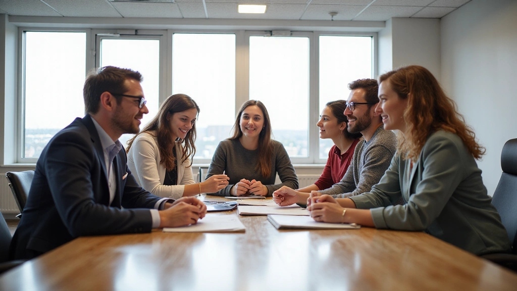Ufficio moderno e luminoso con persone che collaborano, simbolo di comunicazione aperta