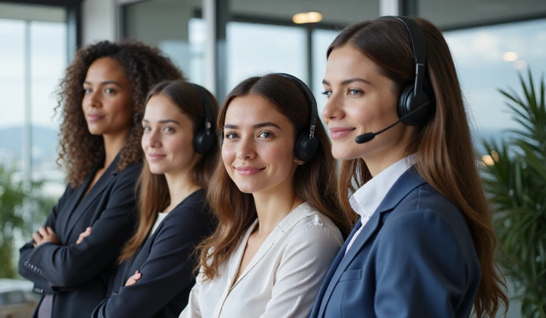 Immagine di un team di professionisti che collaborano, simbolo di supporto e servizio clienti
